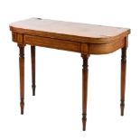 Early 19th Century inlaid mahogany fold over table