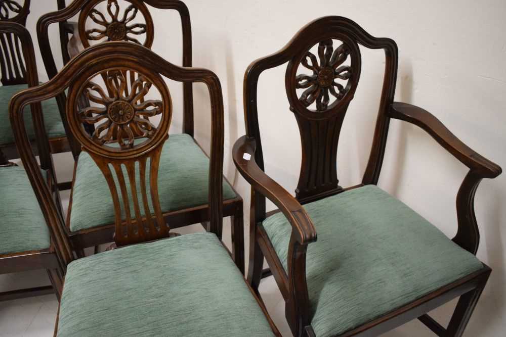 Set of six Hepplewhite-style dining chairs - Image 4 of 7