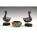 Group of modern Chinese cloisonné wares
