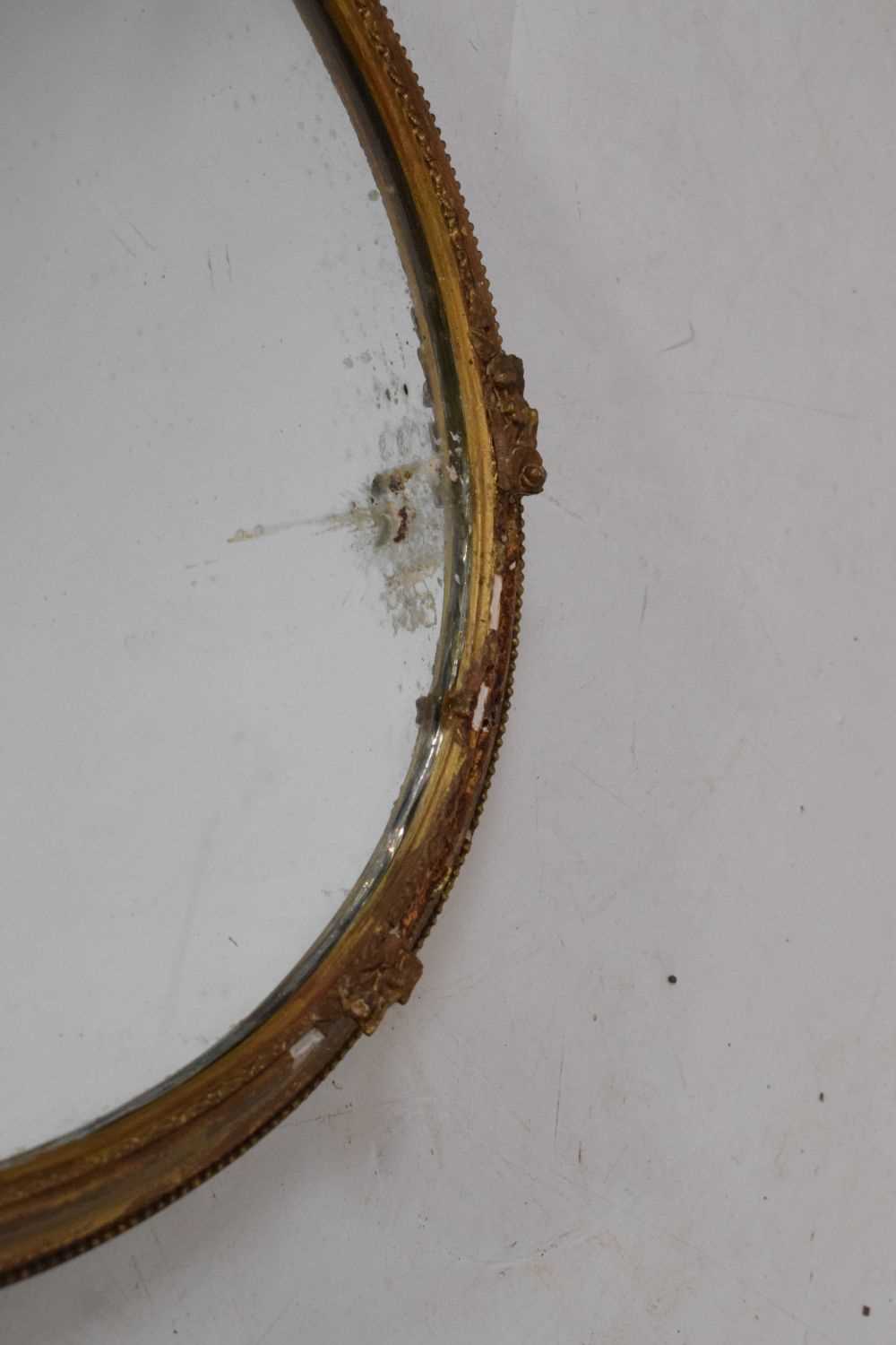 19th Century gilt framed oval wall mirror - Image 6 of 8