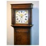 Early 19th Century oak-cased 30-hour longcase clock, John Leach. Romsey
