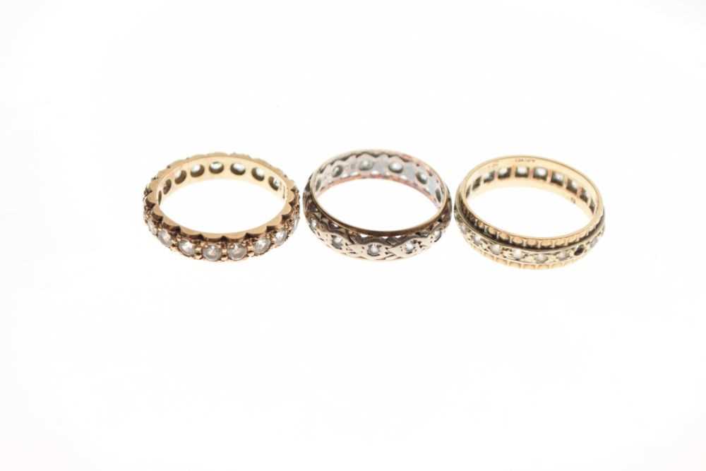 Three eternity rings - Image 4 of 5