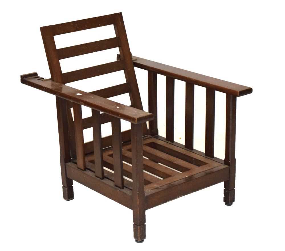 Oak reclining chair