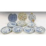 Quantity of Chinese blue and white plates etc