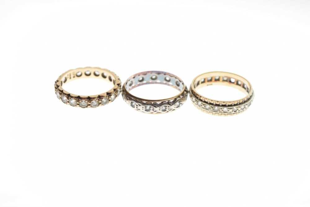 Three eternity rings - Image 3 of 5