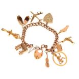 9ct gold charm bracelet