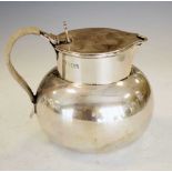 Edwardian silver lidded jug