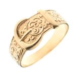 9ct gold buckle ring