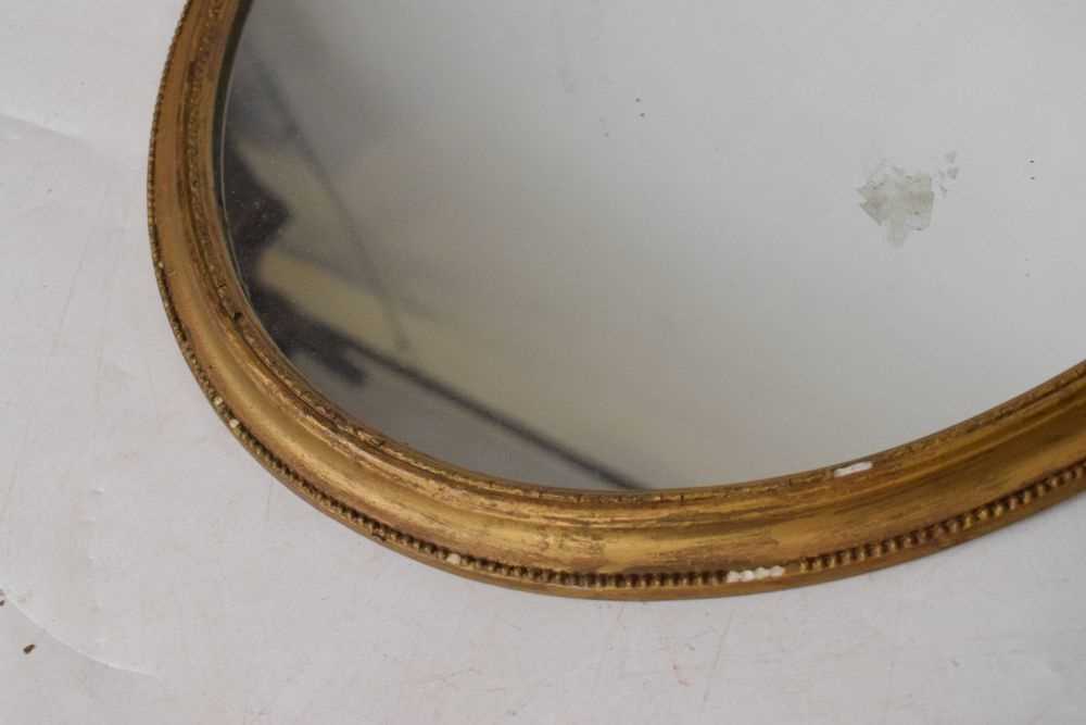 19th Century gilt framed oval wall mirror - Image 7 of 8