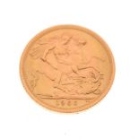 Gold coin - Elizabeth II sovereign, 1966