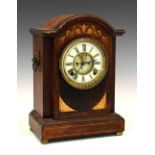 Early 20th Century American inlaid mantel or bracket clock