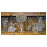 Group of cut glass