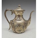 Silver coffee pot, 661g