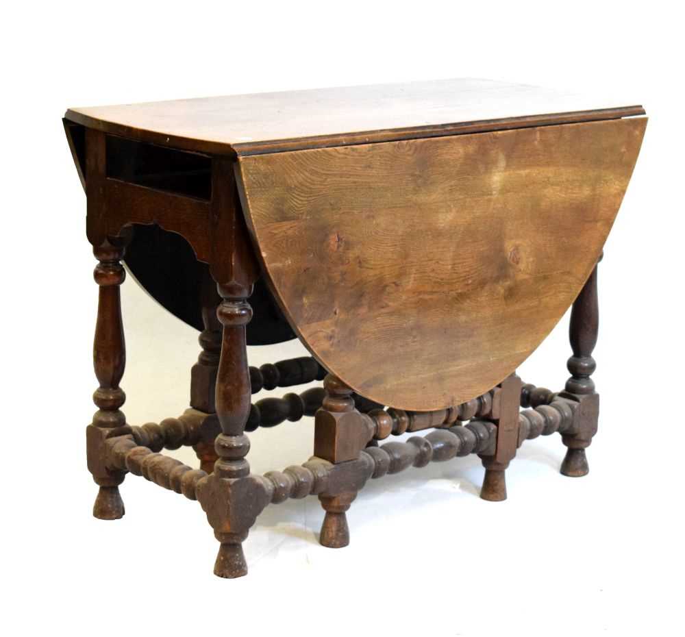18th Century style oak gate-leg table