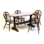 Ercol dining table & set of four chairs