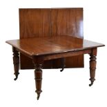 Victorian mahogany extending dining table