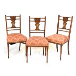 Set of four Edwardian rosewood chairs