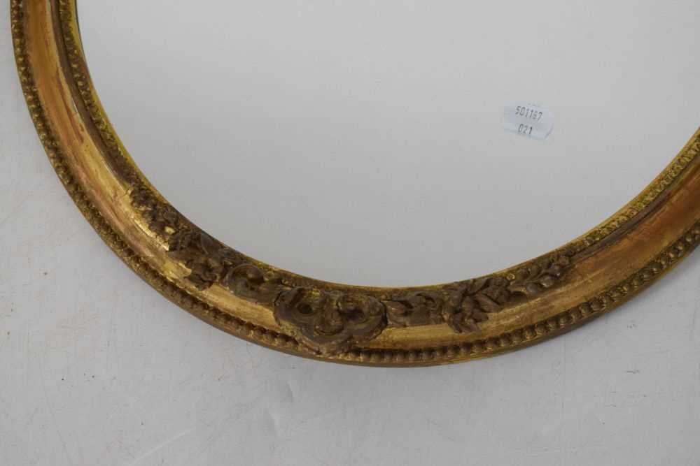 19th Century gilt framed oval wall mirror - Image 4 of 8
