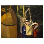 Audrey Lewis-Hopkins - Oil on board - Still life - Study of a watering can