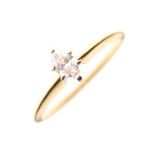 '14k' yellow metal ring set marquise cut diamond