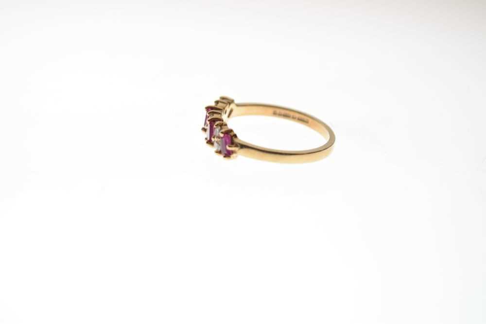 9ct gold, ruby and diamond ring - Image 3 of 6