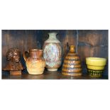 Studio Pottery vase, together with a collection of stoneware vases
