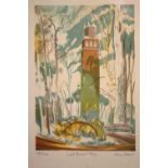 Alan Powers - Limited edition coloured print - Lord Berner's Folly, 209/500