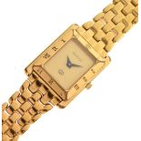 Gucci gold plated dress watch, with Roman dial bezel, with box and papers