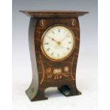 Oak Arts & Crafts/Art Nouveau mantel clock