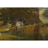 Charles Sillem Lidderdale (1831-1895) - Watercolour - Church scene