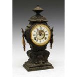 Late 19th Century American Ansonia cast metal mantel clock