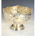 Edward VII silver rose bowl