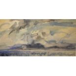 Donald Wilkinson - Watercolour - Landscape (possibly The Isle of Eigg)