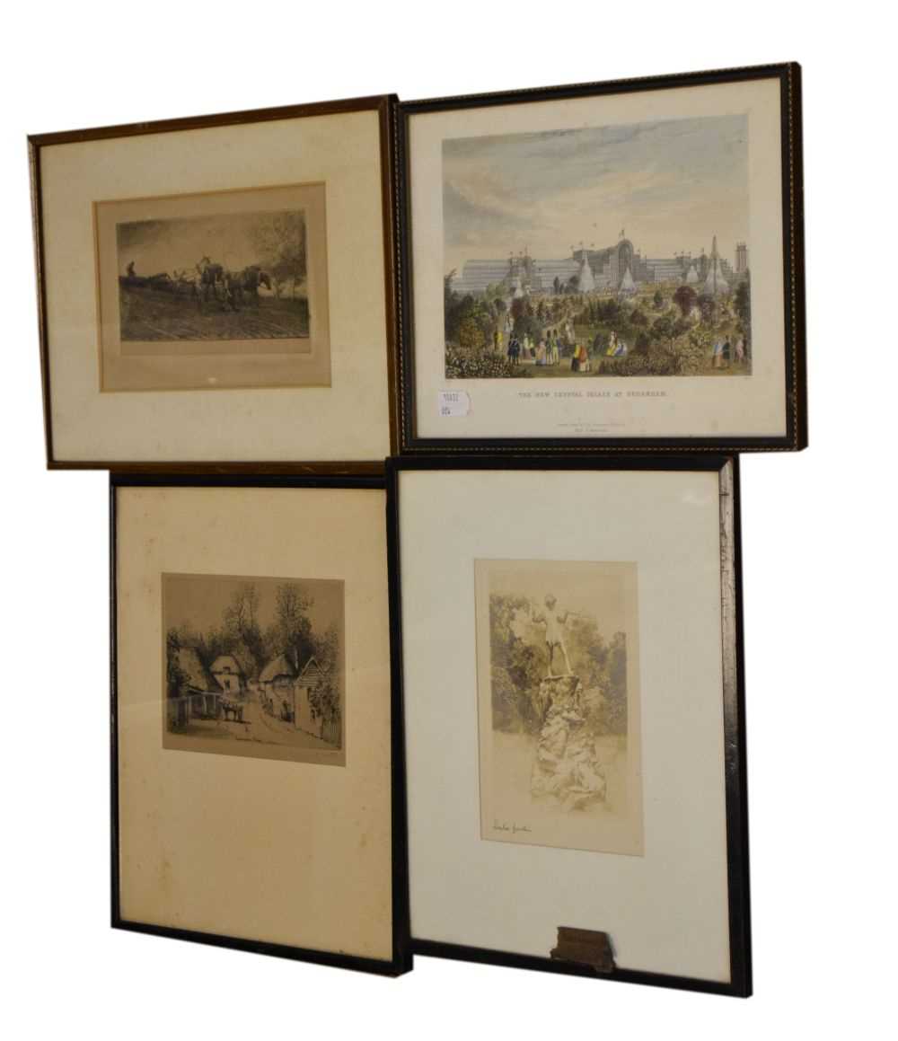 Quantity of framed engravings, etc