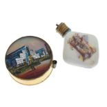 Crystal Palace tape measure and small ceramic scent bottle