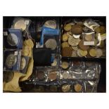 Quantity of mainly late 20th Century GB and world coins and tokens