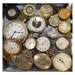Group of pocket and fob watches, and plated locket
