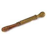 19th Century Brass truncheon, with wooden grip