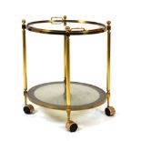 Gilt metal two tier occasional table