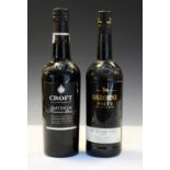 Two bottles of Port 'Croft' and 'Osborne'