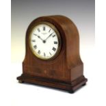 Early 20th Century inlaid mantel clock, J & F Anderson Elgin