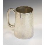 Edward VII silver mug with presentation inscription