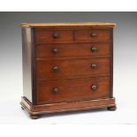19th Century 'apprentice piece' mahogany chest of drawers