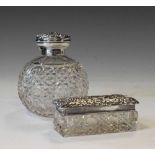 Two Edward VII silver lidded dressing table pots