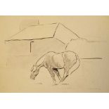 Group of unframed equestrian pencil studies