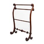 Victorian mahogany towel rail