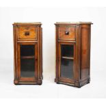 Pair of mid 19th Century rosewood pedestal cabinets