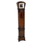 Art Deco oak-cased grandmother clock