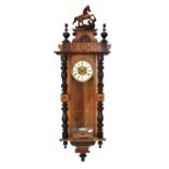 Walnut-cased Vienna wall clock