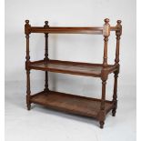 Victorian walnut three-tier buffet